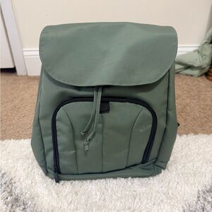 L.L. Bean olive green backpack with black trim